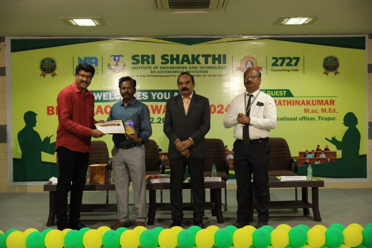 Mr. V. Ramasamy with an Award as Best