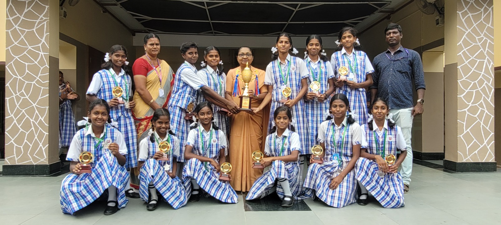 Our Basketball team won Second place 